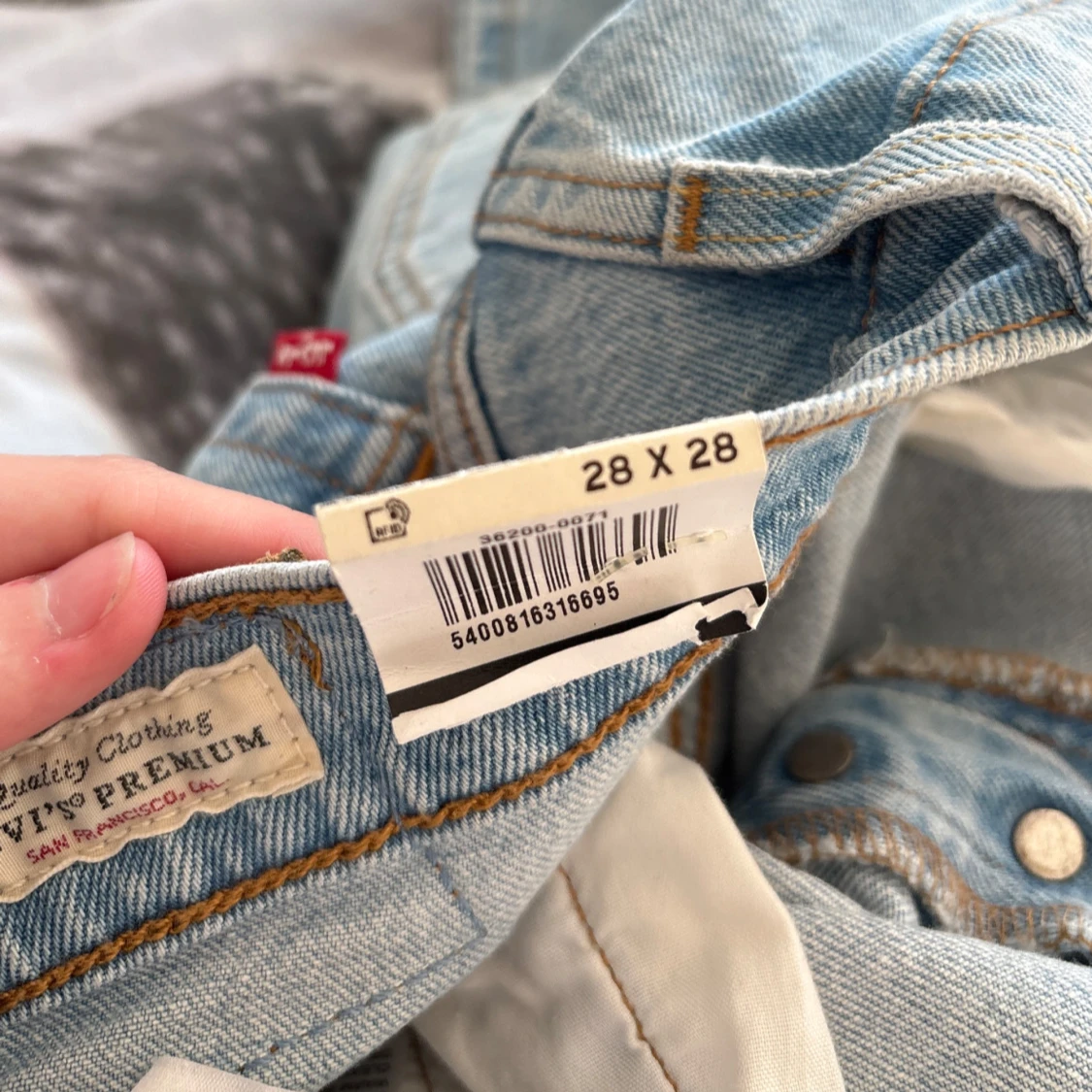 Levi's 501 Cropped jeans med logoband - 4
