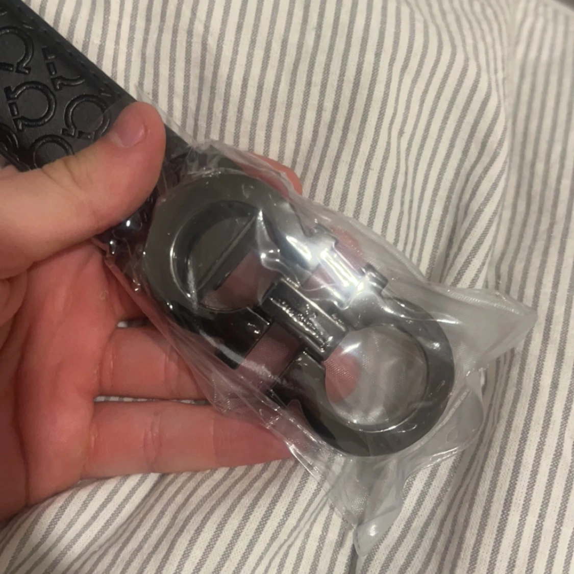 Svart feregamo bälte/ge bud  - 1