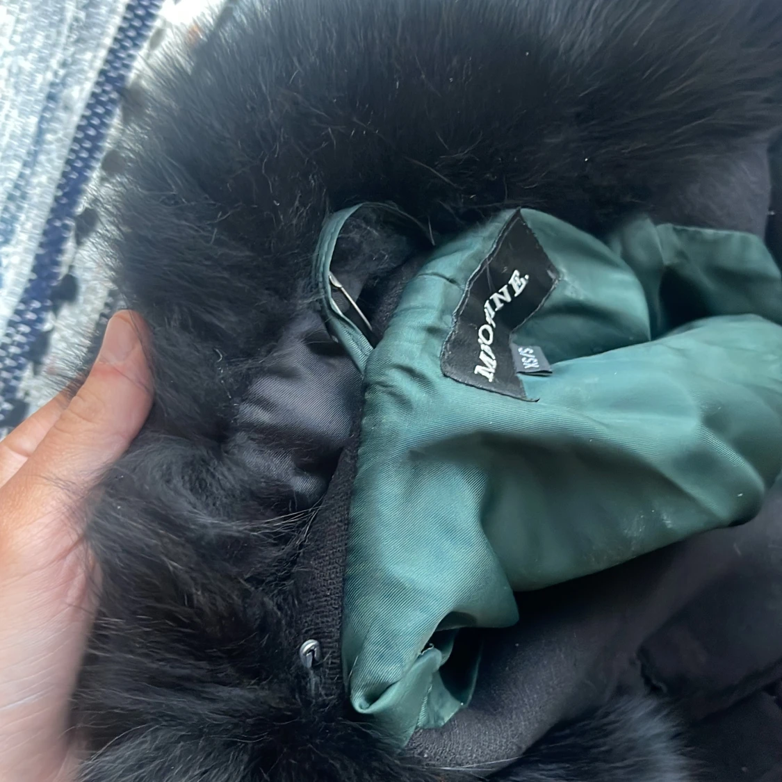 Svart pälsjacka från Meotine - 3