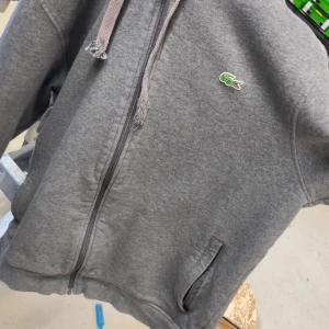 Lacoste hoddie L grå - Säljer en hoddie nu den bara finns i garderoben så säljer den, det är storlek L. En riktig bra tröja nu till sommaren.