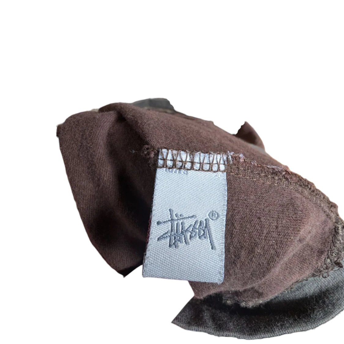 Brun randig pikétröja från Stussy - 4