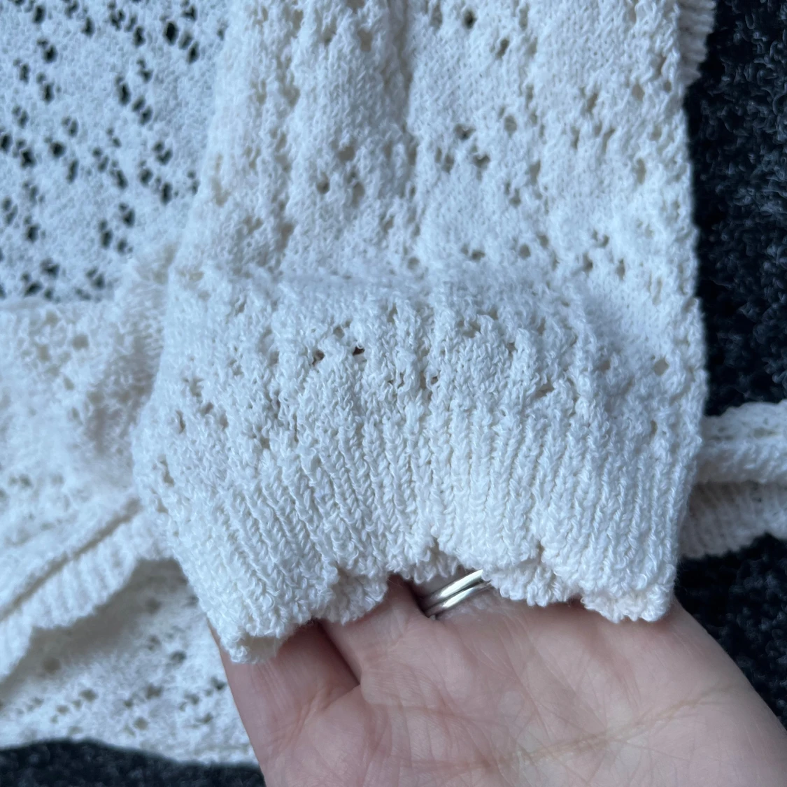 Vit spetskofta från ONLY - 2