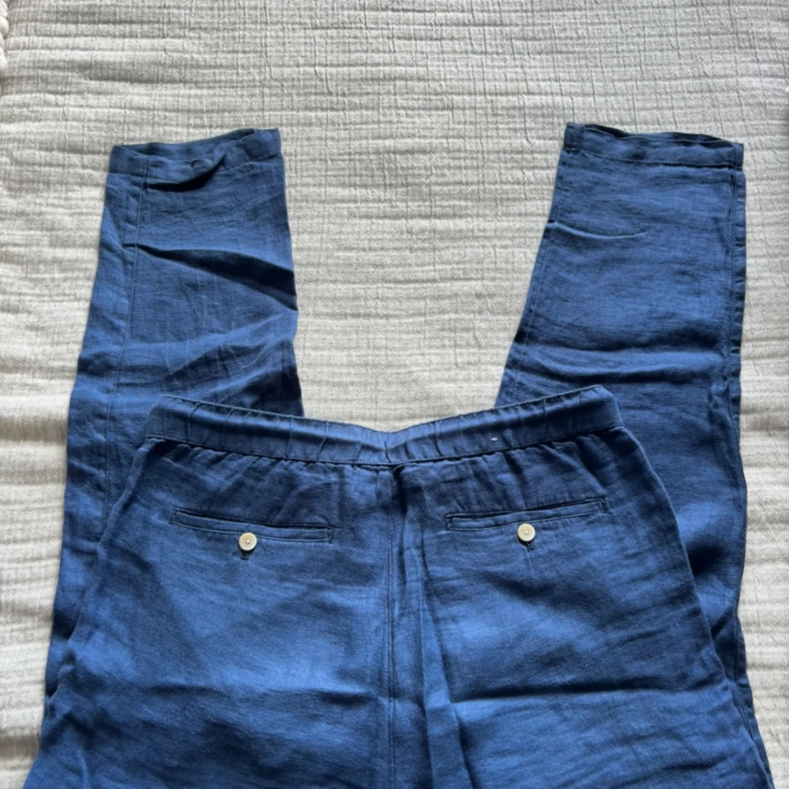 Blå linnebyxor i Zara  - 91