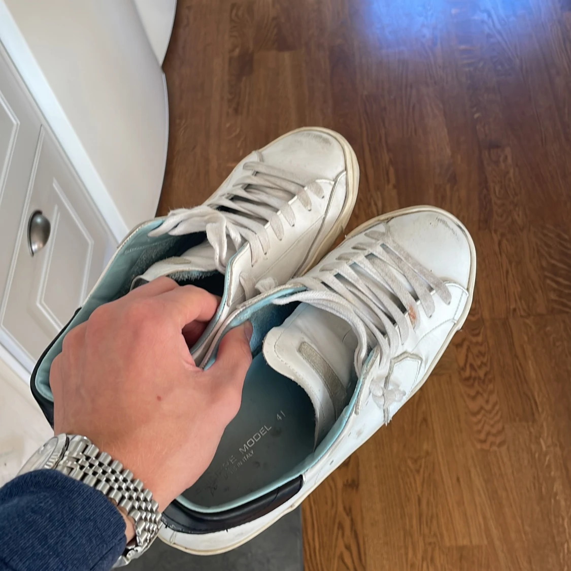 Vita Philippe Model sneakers i skinn - 1