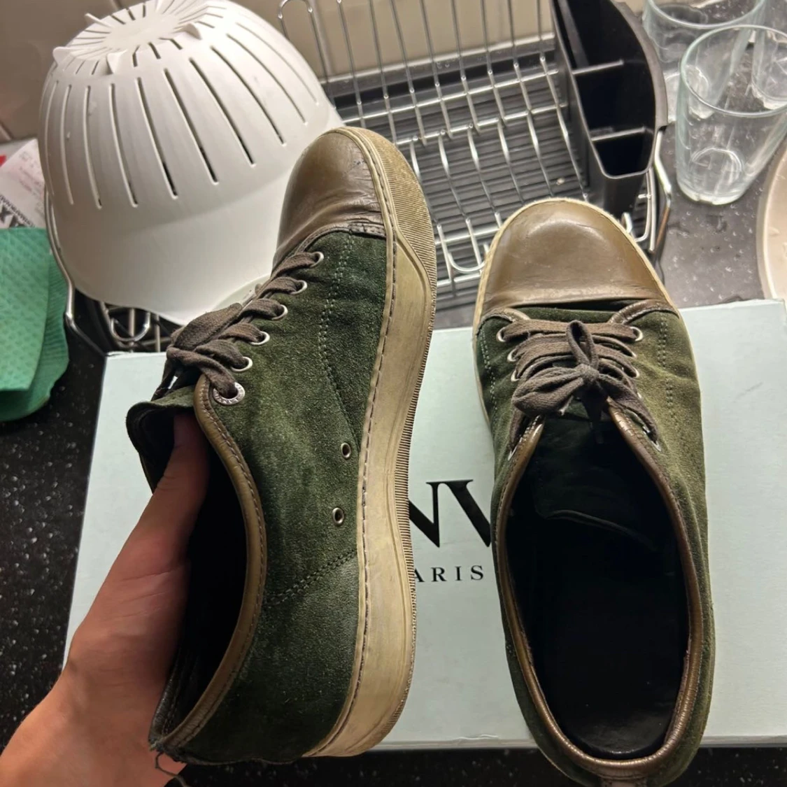 Gröna mockasneakers från Lanvin - 3