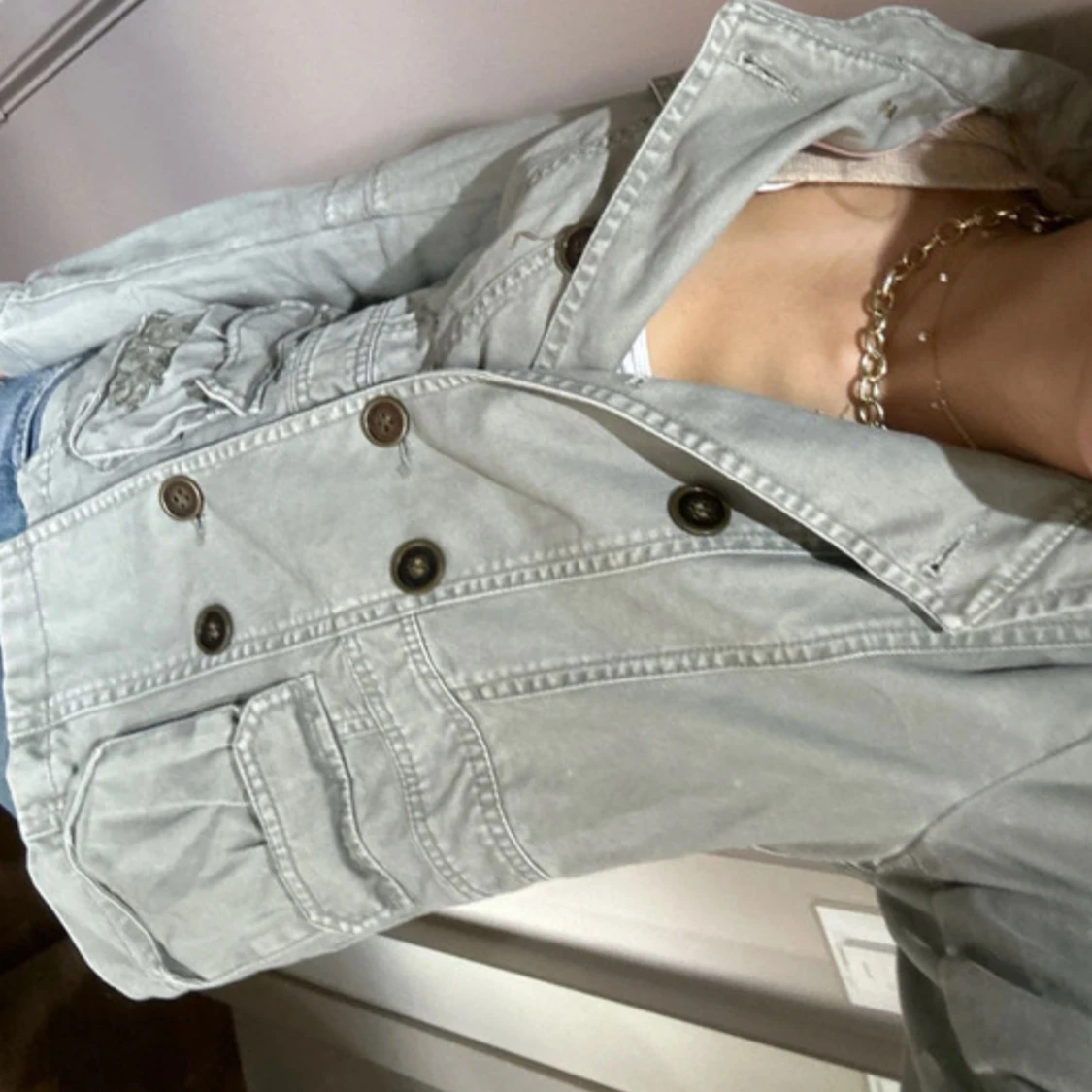 Ljusgrön skepparkavaj 