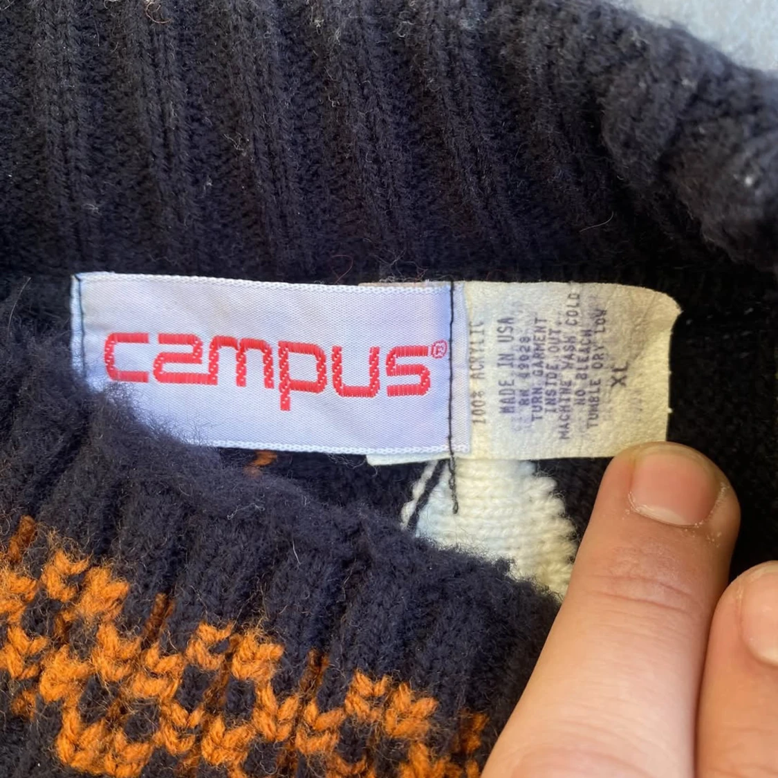 Mönstrad stickad tröja från Campus XL - 2