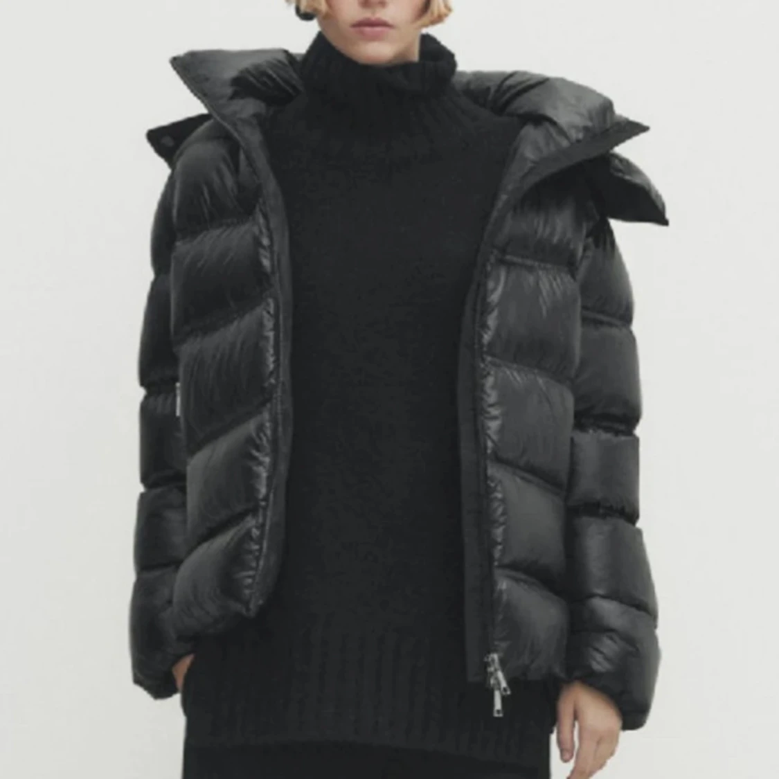 Svart pufferjacka massimo dutti