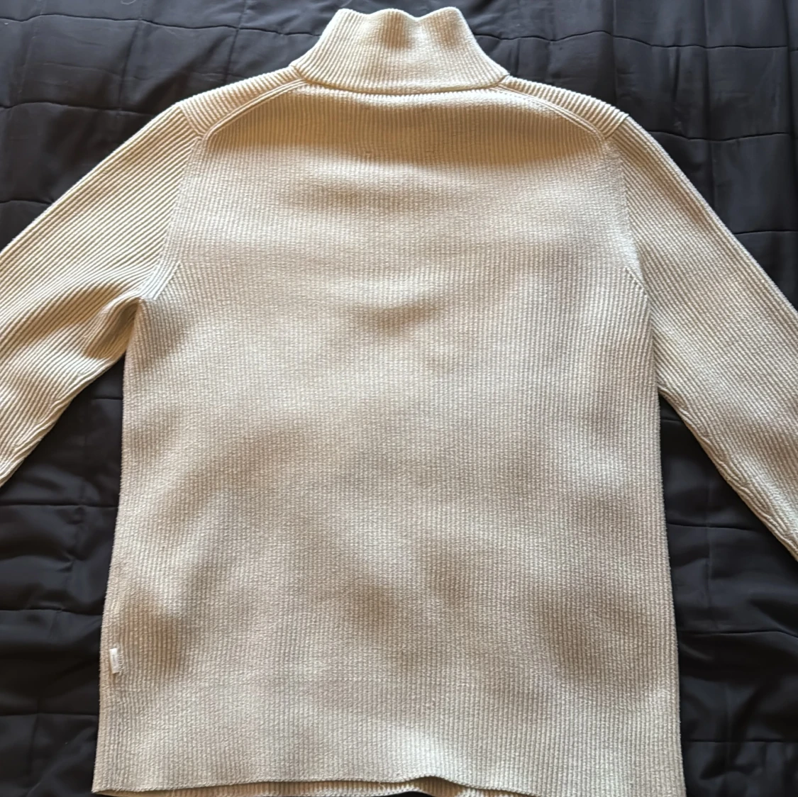 Beige stickad half zip från Jack & Jones - 1