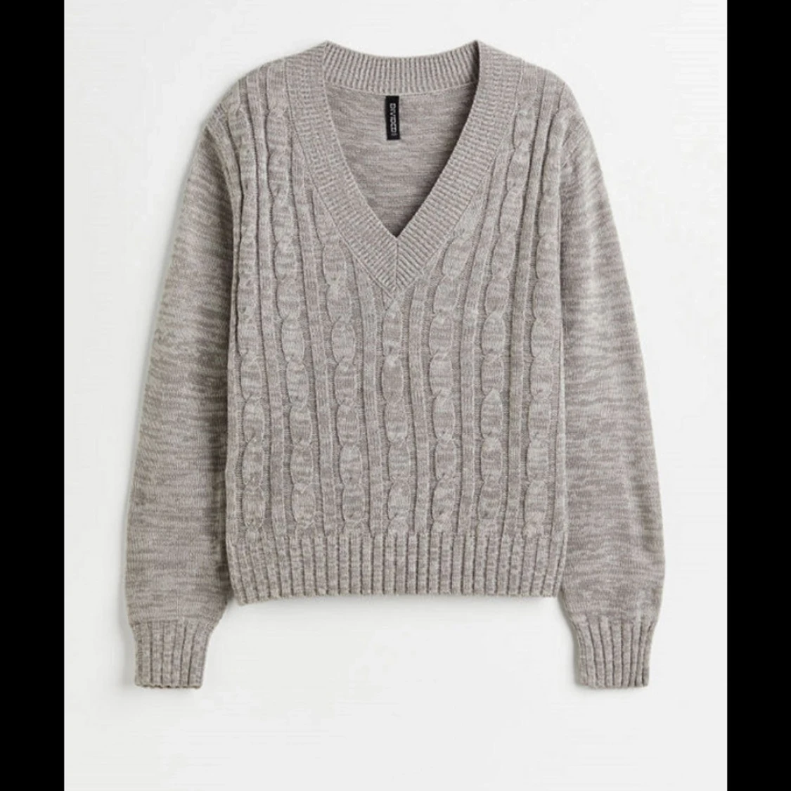 Grå kabelstickad tröja H&M Divided - 2