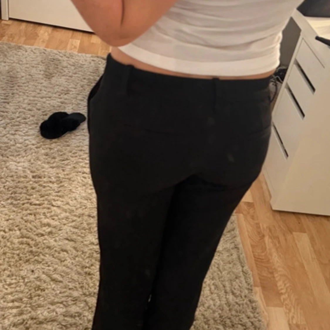 Svarta bootcut kostymbyxor - 2