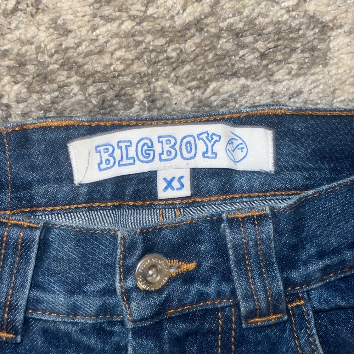 Bigboy wide jeans i mörkblå XS - 2