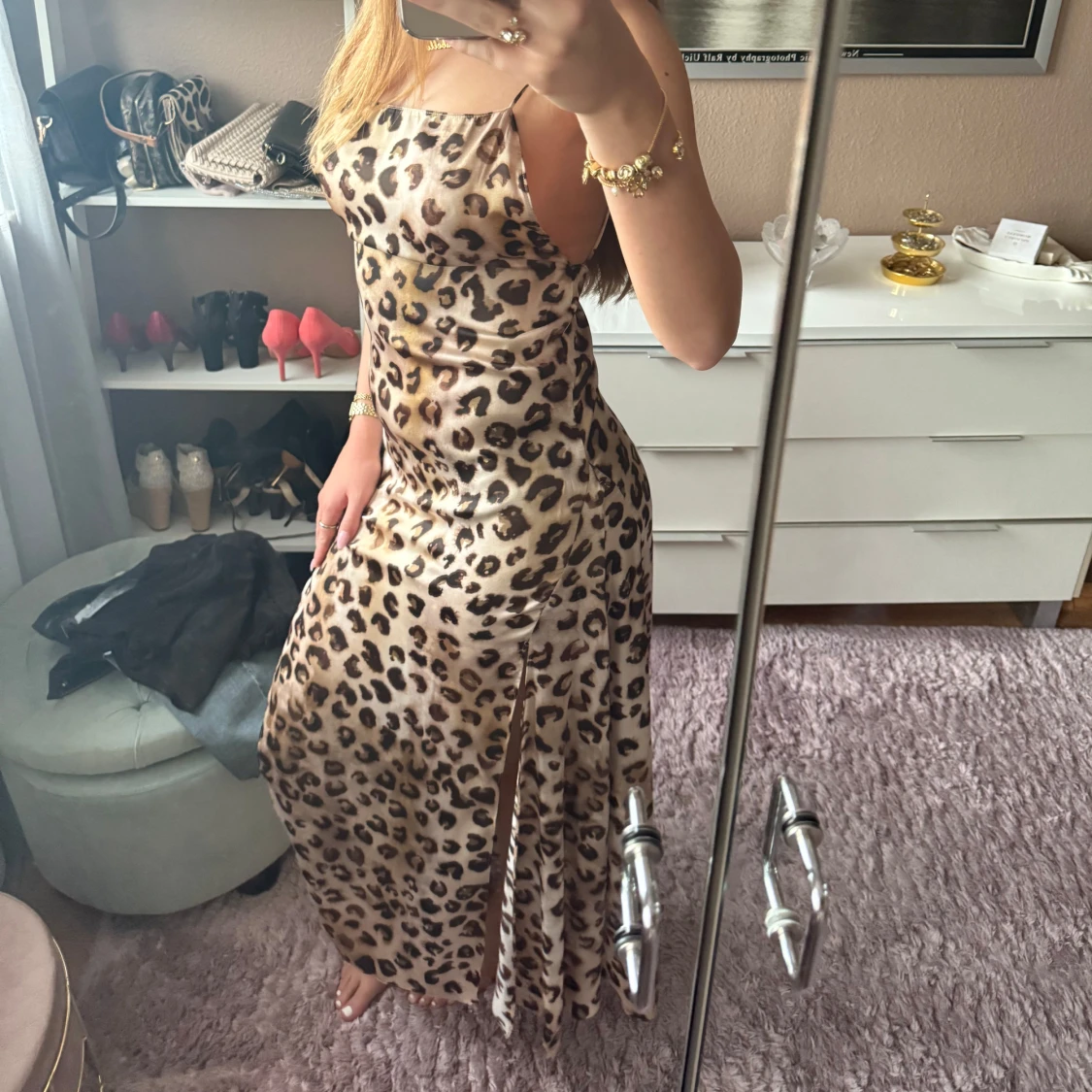 Leopardmönstrad långklänning från Zara - 2