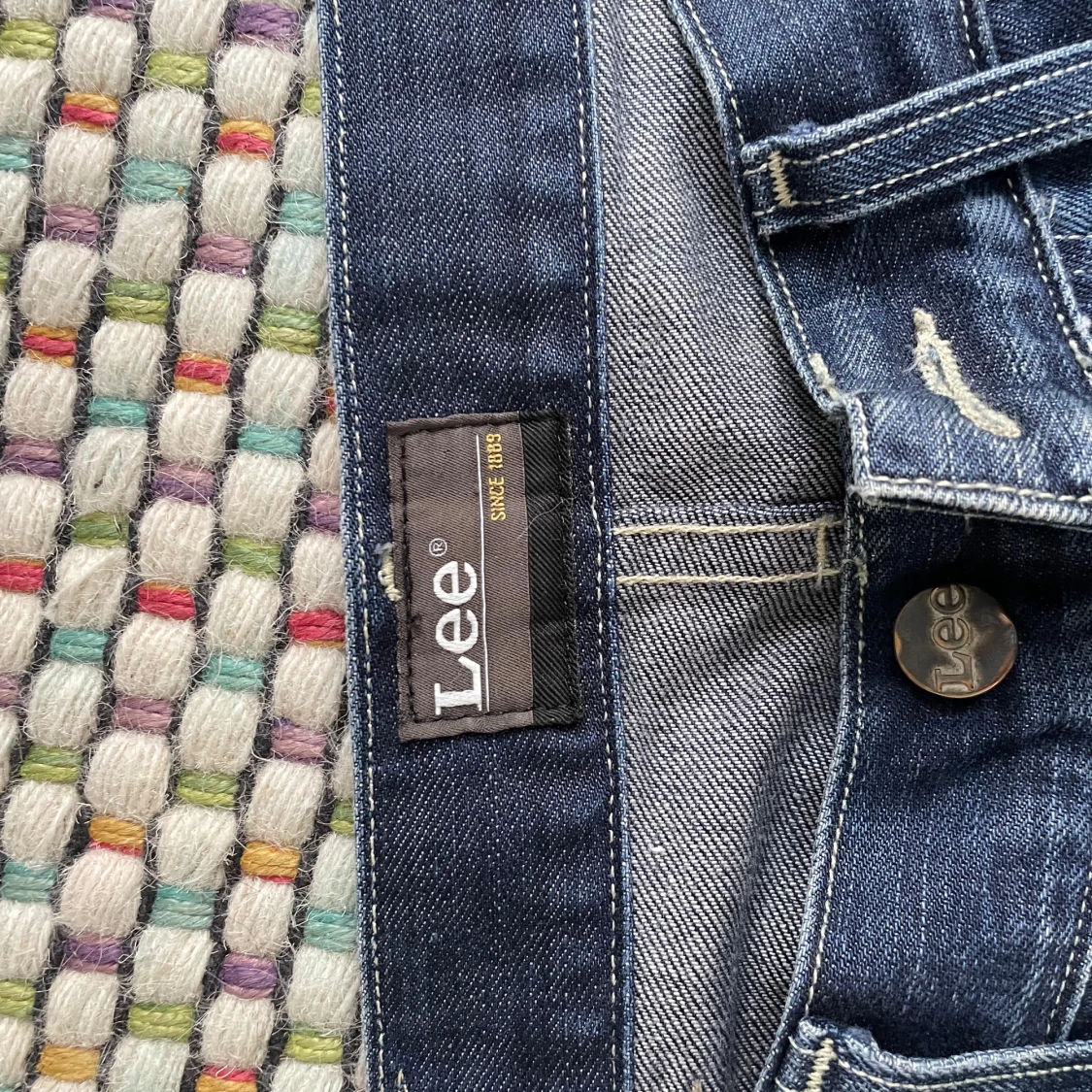 Mörkblå bootcut jeans från Lee - 1