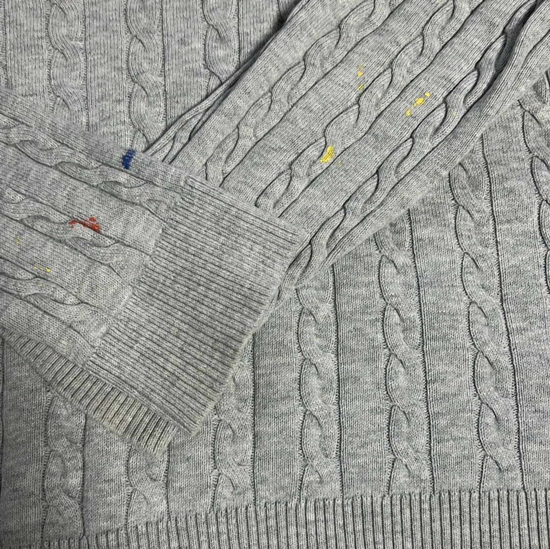 Grå kabelstickad tröja från Barbour - 3