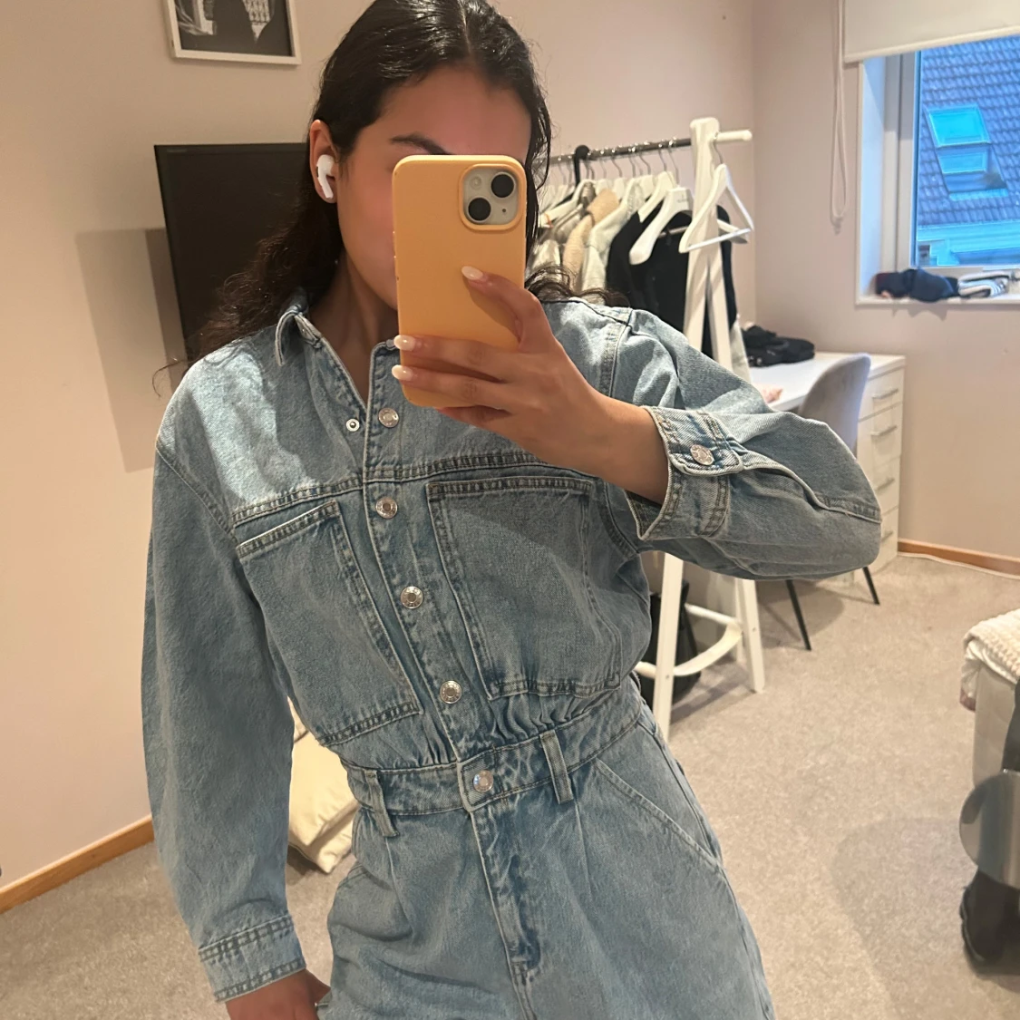 Ljusblå jeansklänning från Mango XS - 1