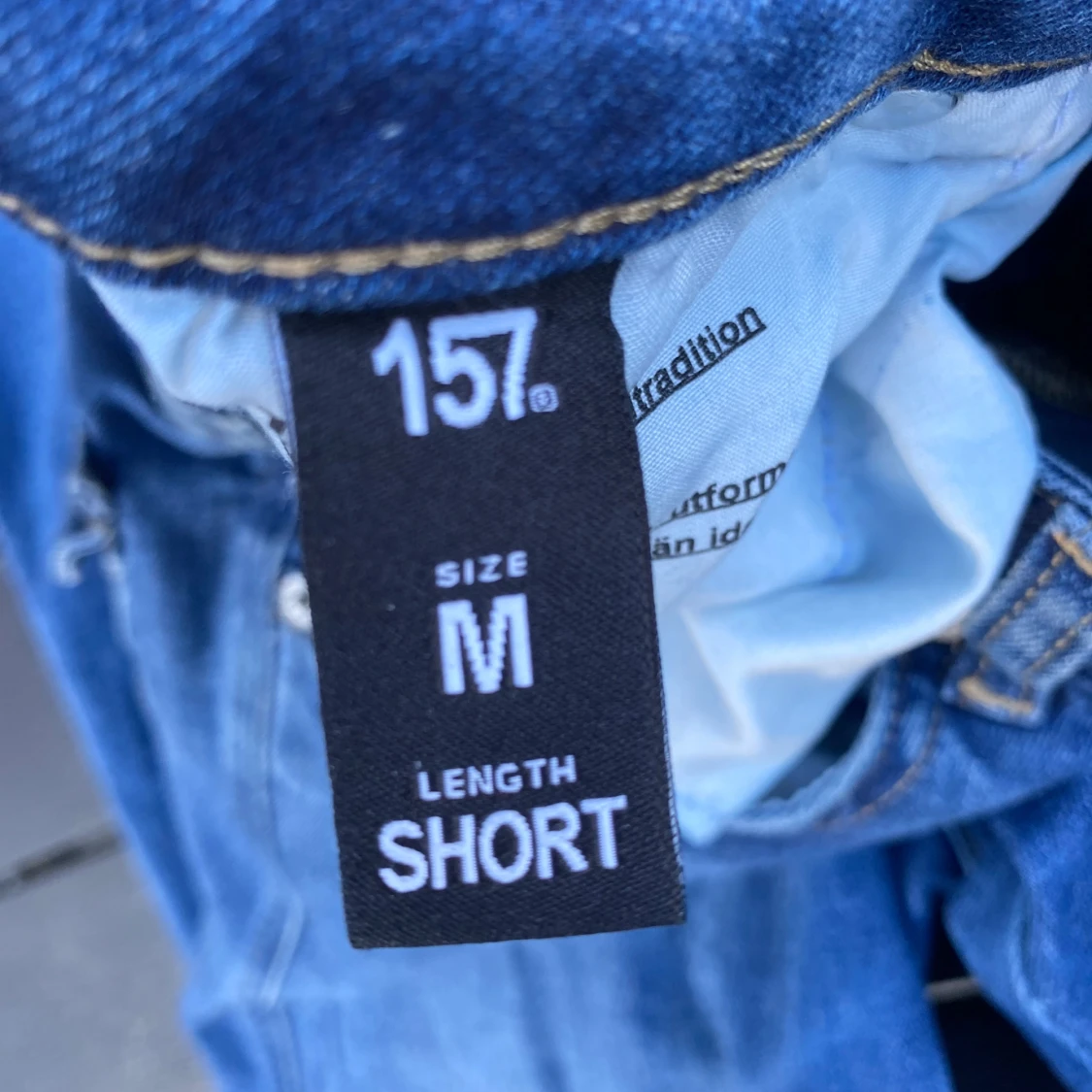 Blå jeans med raka ben från 157 - 2