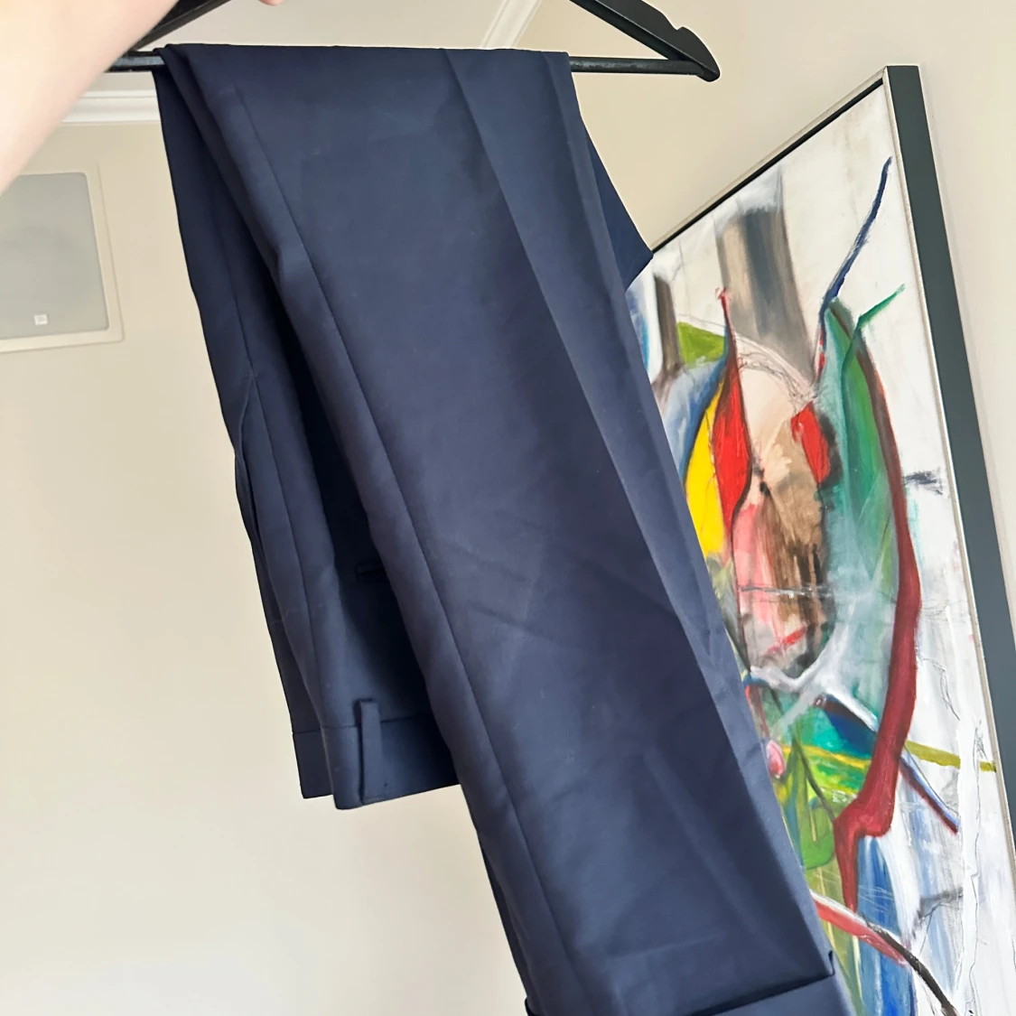 Mörkblå kostymbyxor Oscar Jacobson - 1