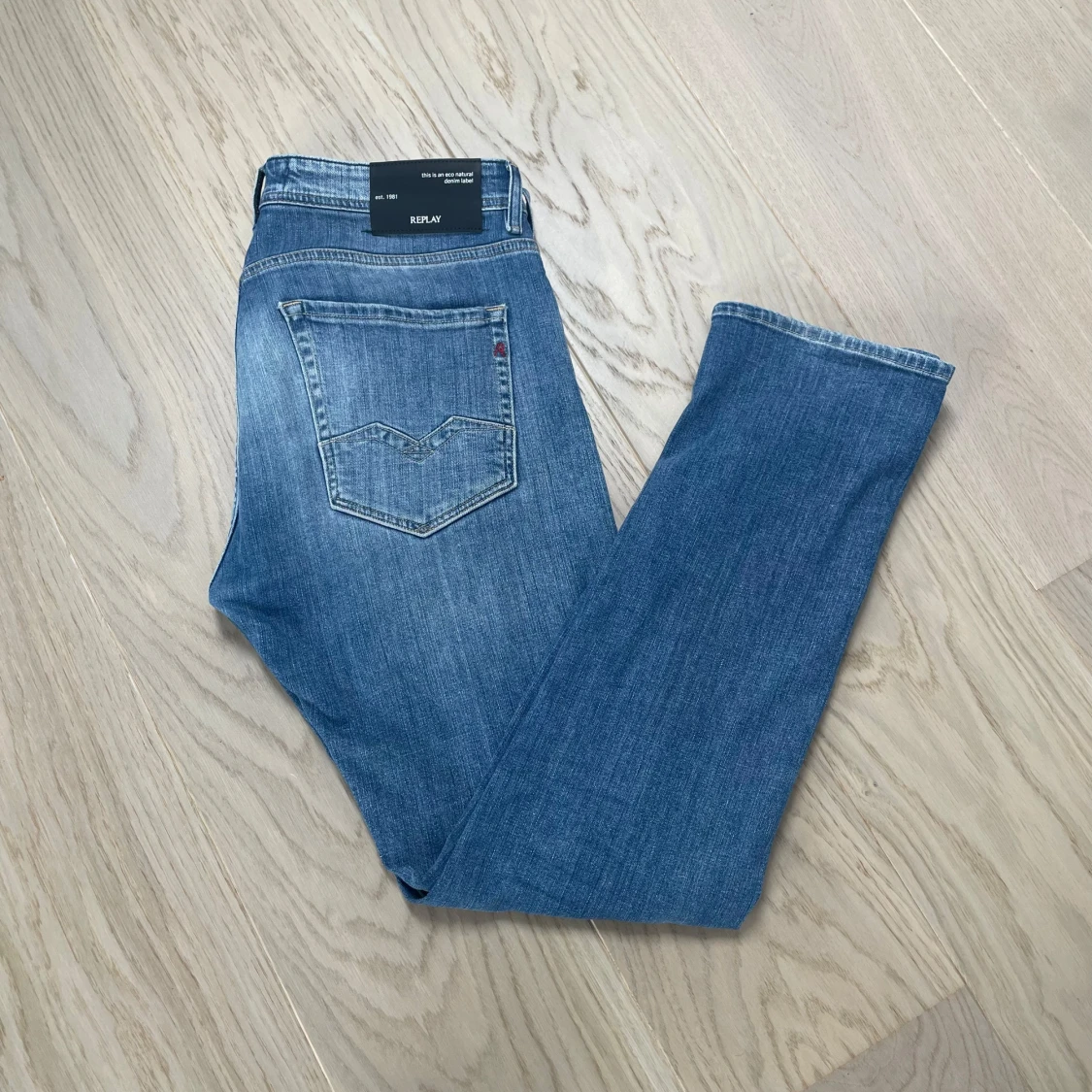 Blå Replay jeans straight / slim fit