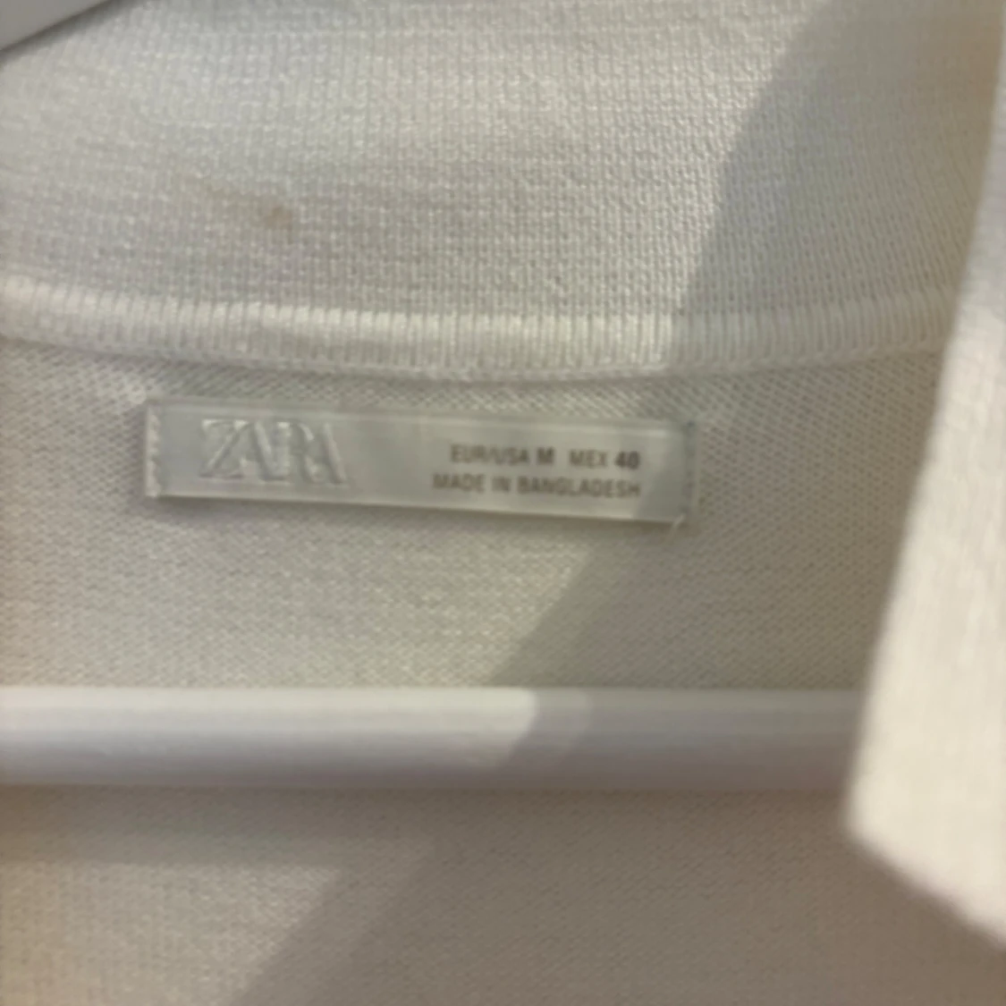 Vit pikétröja från Zara i bomull - 1