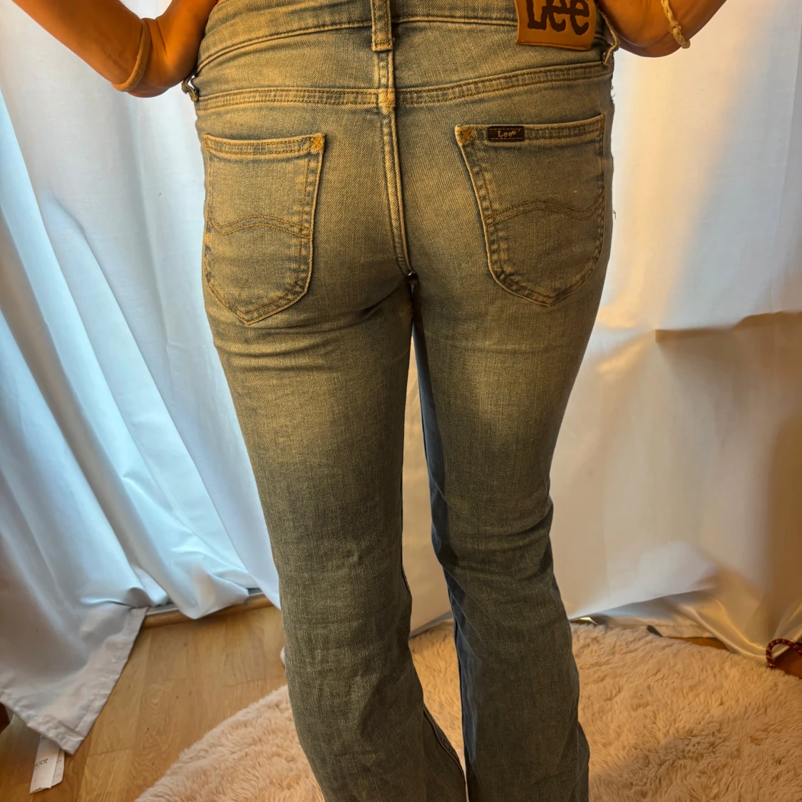 Blå bootcut jeans från Lee - 1