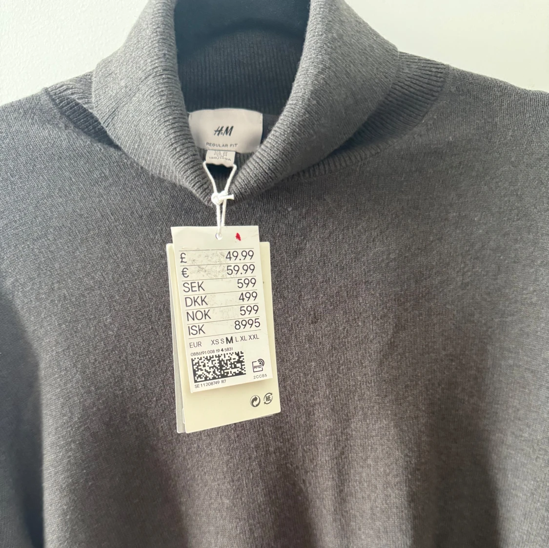 Mörkgrön ull polotröja från H&M - 2