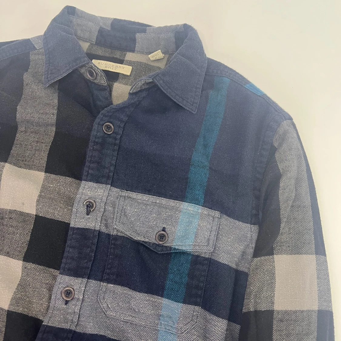 Rutig blå skjorta från Burberry - 1