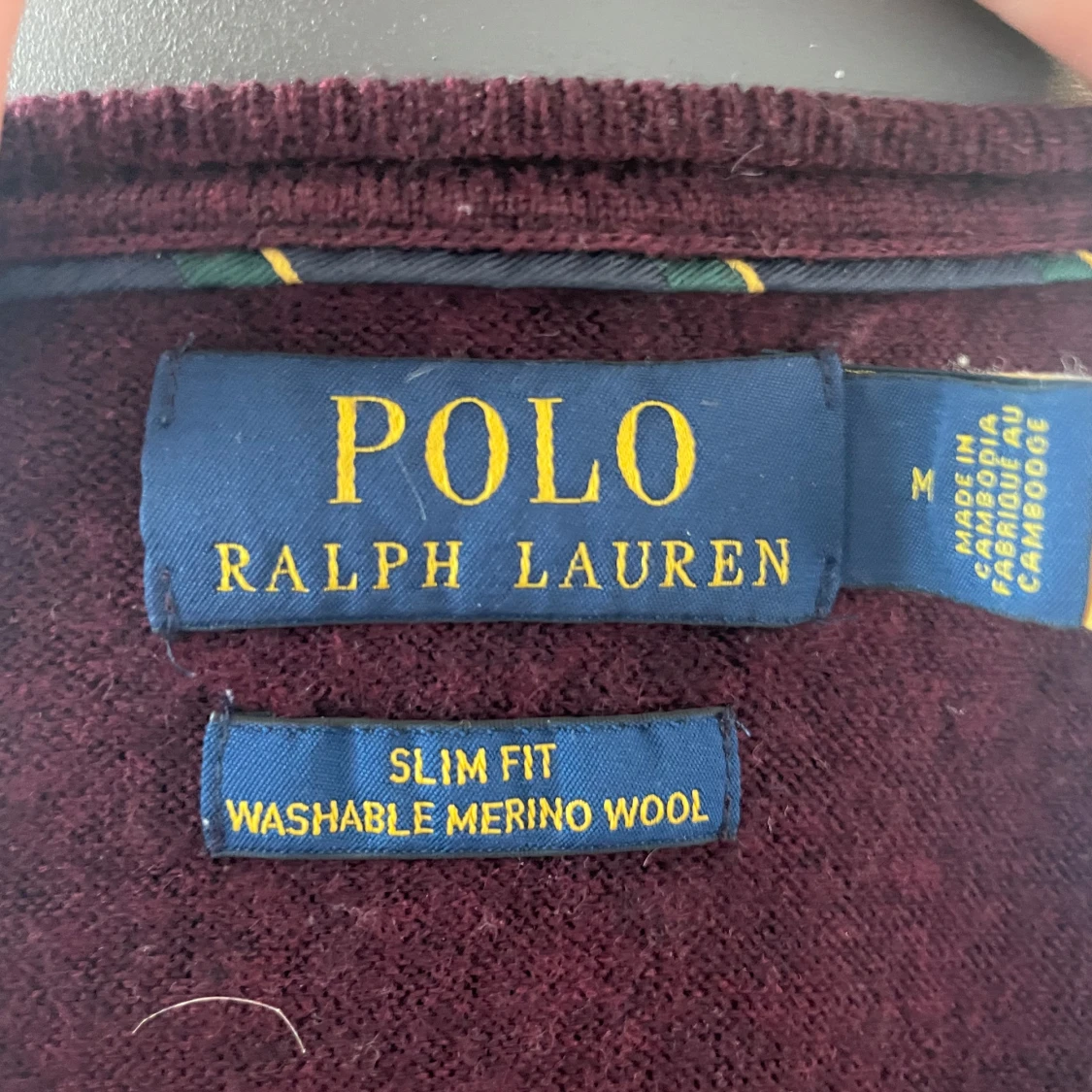 Vinröd merinoullströja Polo Ralph Lauren - 1