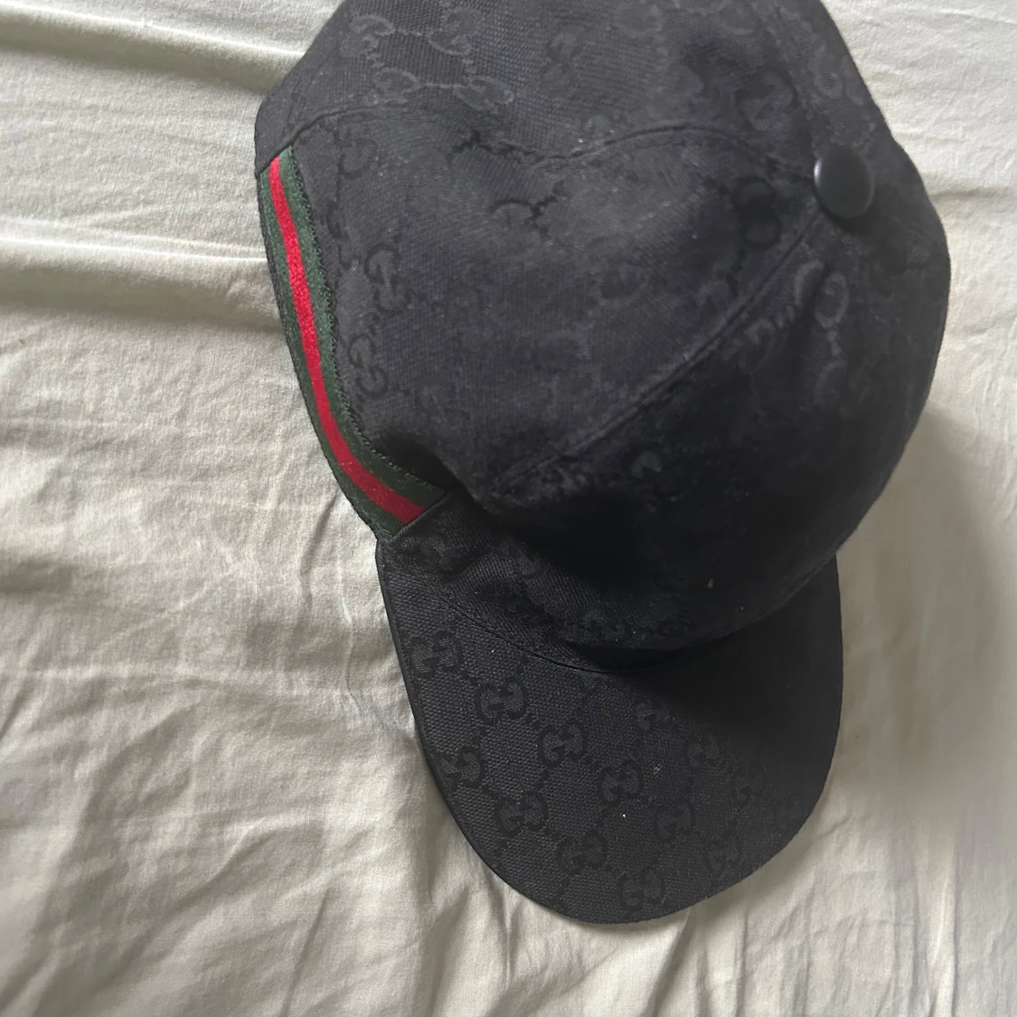 Svart Gucci keps med GG-mönster - 1