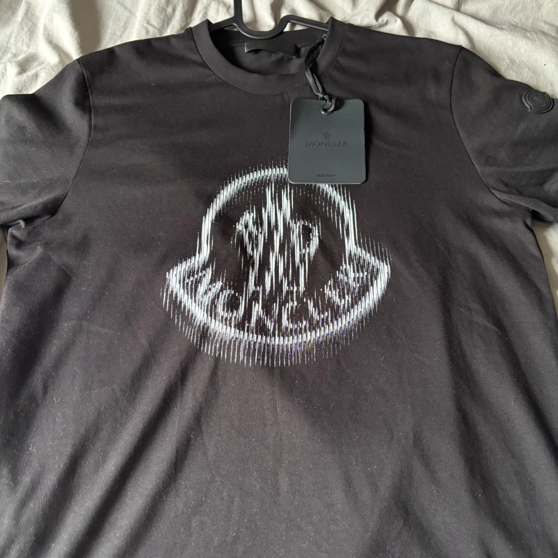 Svart Moncler t-shirt “Blurred Logo” - 1