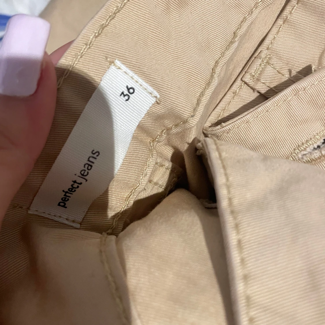 Beiga cargopants från Perfect Jeans/ Gina - 2