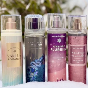 Bath & Body Works - Underbara dofter från Bath & Body Works: Vanilla Romance, Wicked Vanilla Woods, Fireside Flurries och Wrapped in Vanilla. Varje flaska innehåller 236 ml och är knappt använda. Kan köpas ihop för angivet annonspris eller var för sig för 125 kr styck. 