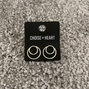 Silvriga örhängen från Choise by Heart - Snygga örhängen i silver från Choise by Heart med dubbla cirklar som ger en cool och modern look. Perfekta för att lyfta din outfit med en stilren detalj. Passar dig som gillar minimalistiska smycken med lite edge.