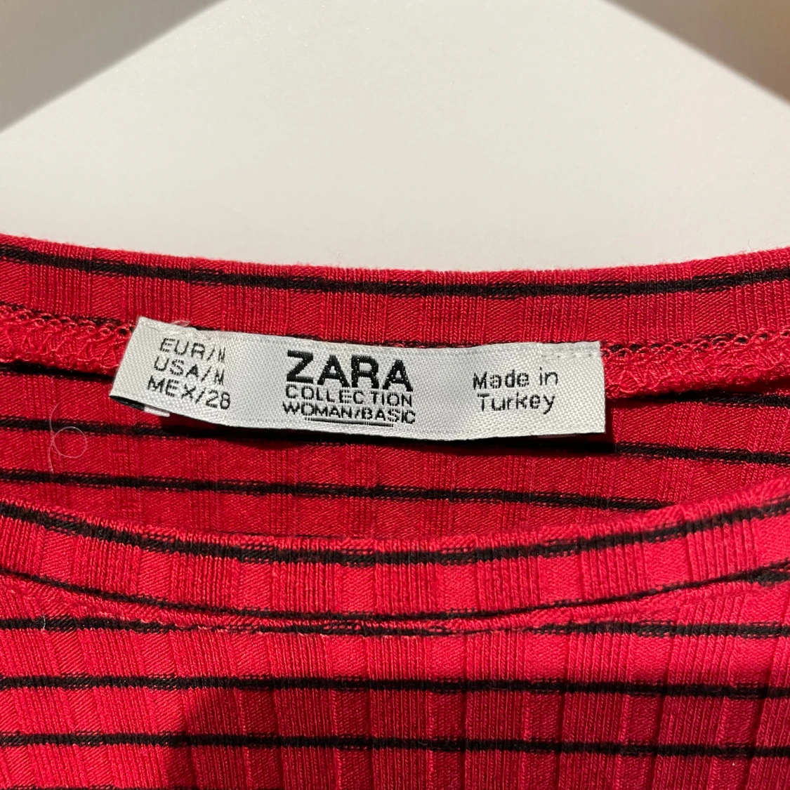 Röd och svart randig långärmad tröja Zara - 2