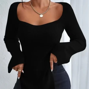 U-ringad topp - Ribbad topp som är urringad i storlek S