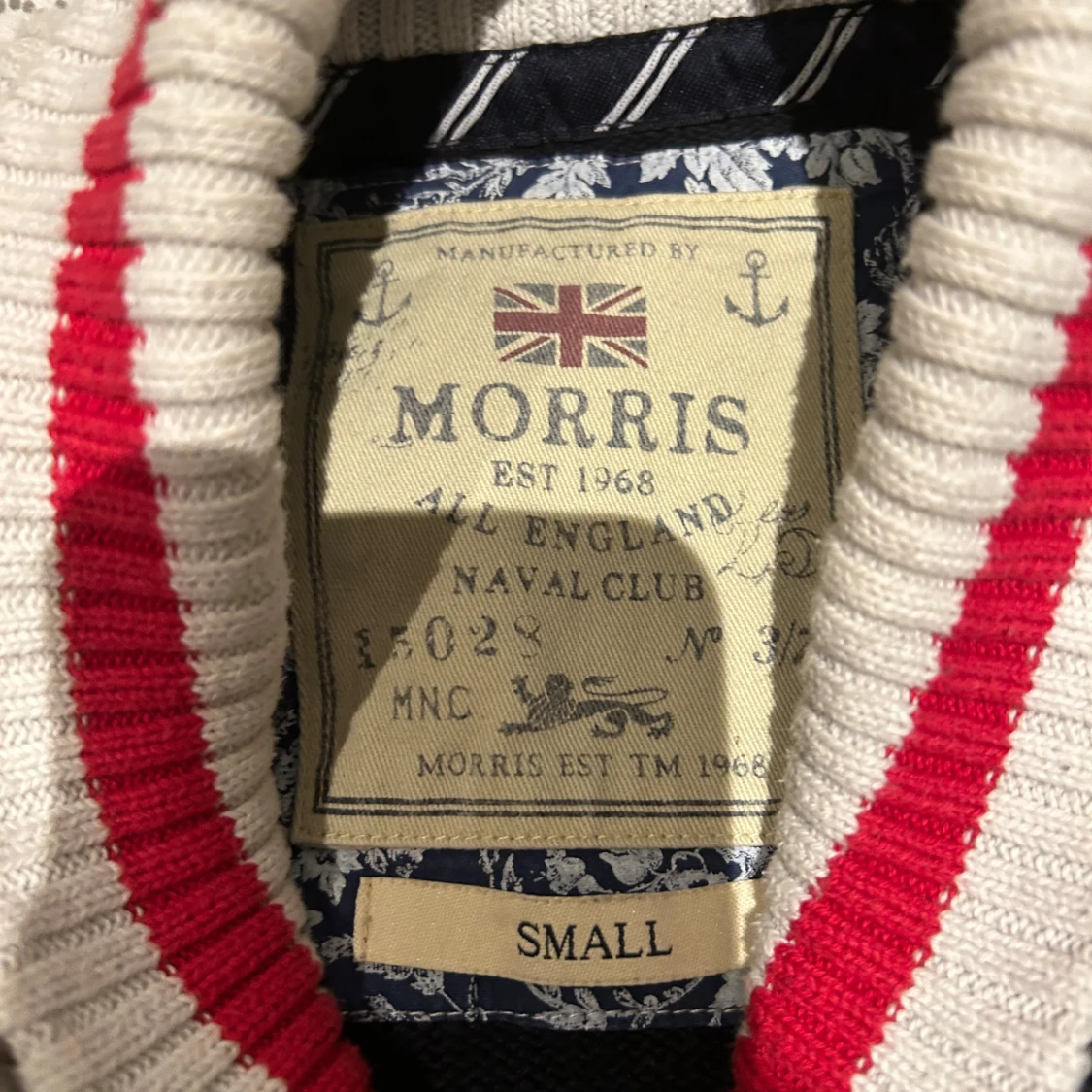 Morris kabelstickad tröja med krage - 1