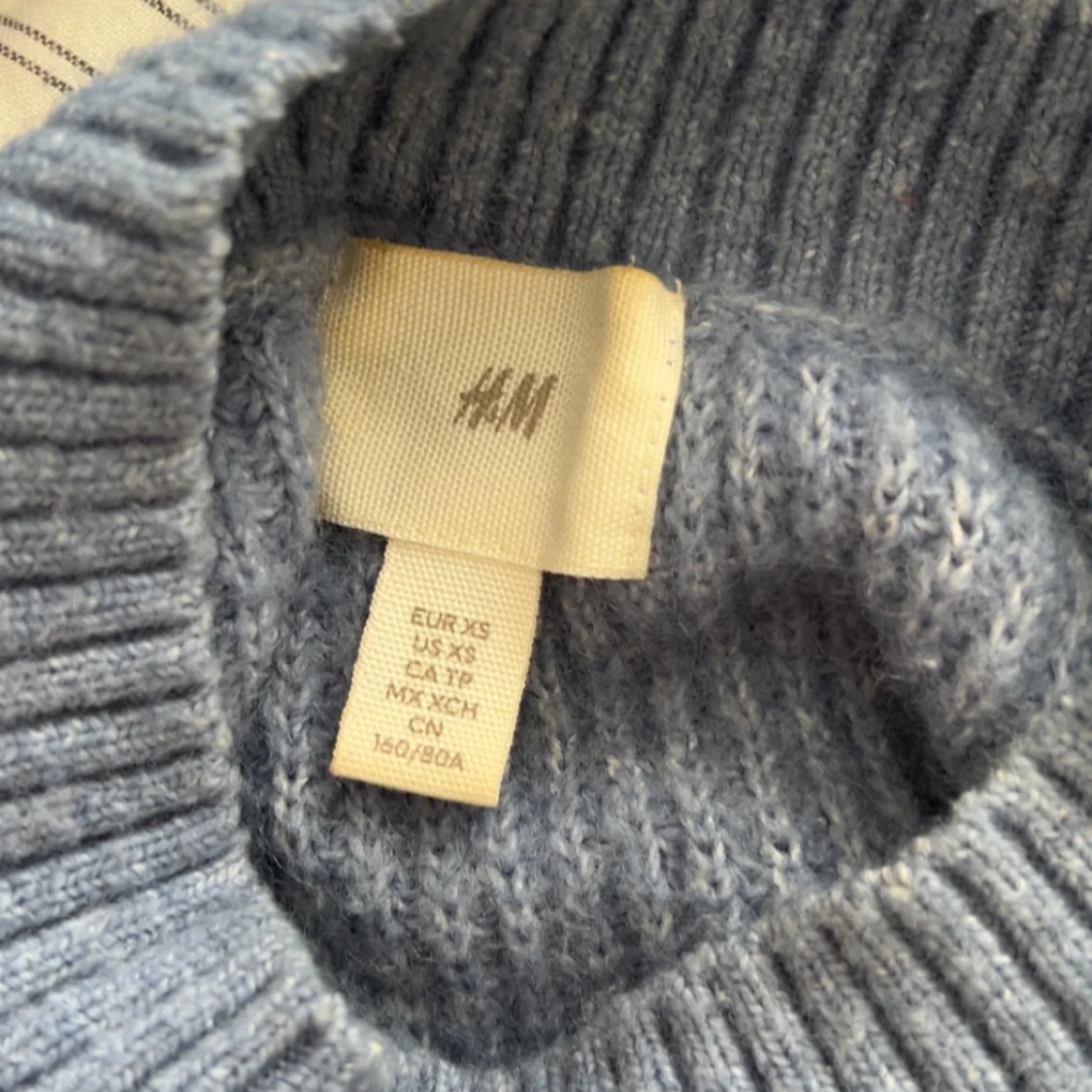 Blå stickad tröja från H&M - 1