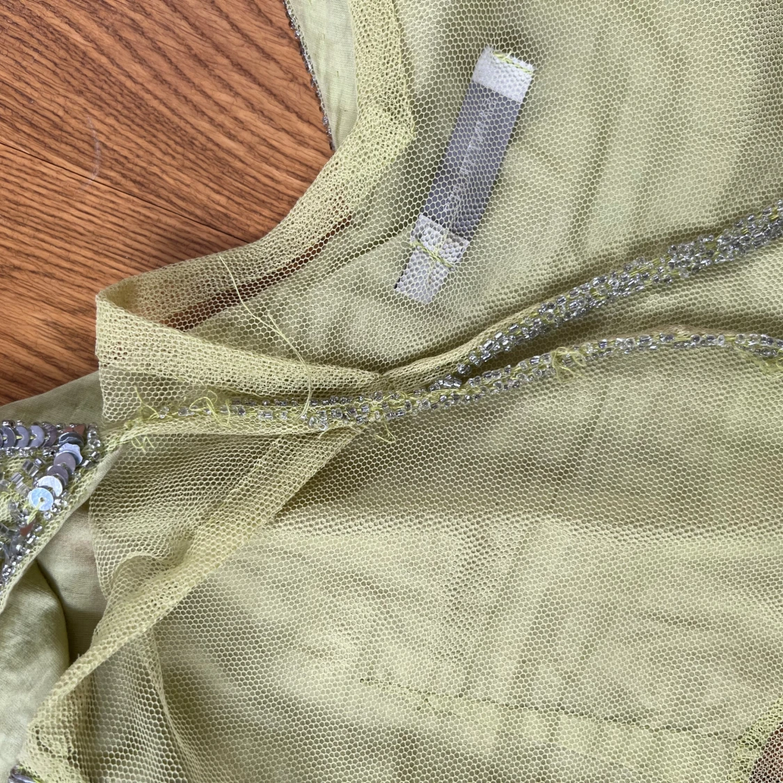 Grön mesh topp med paljetter Saint Tropez - 2