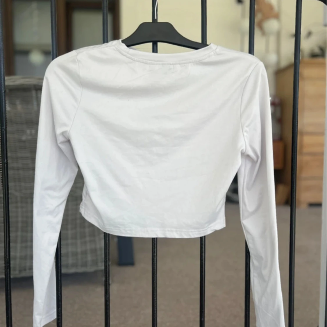 Vit croppad långärmad topp Shein - 1