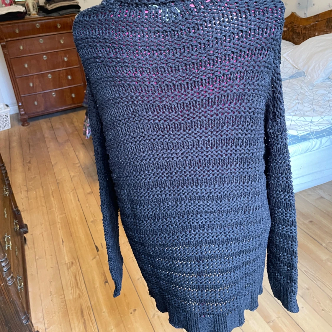 Svart stickad polotröja från Object - 1