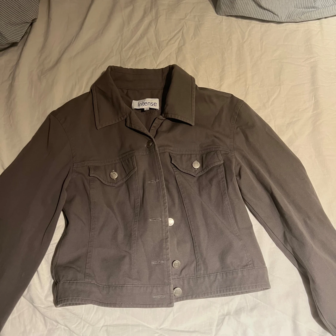Grå jeansjacka från Intense, strl 38 - 1