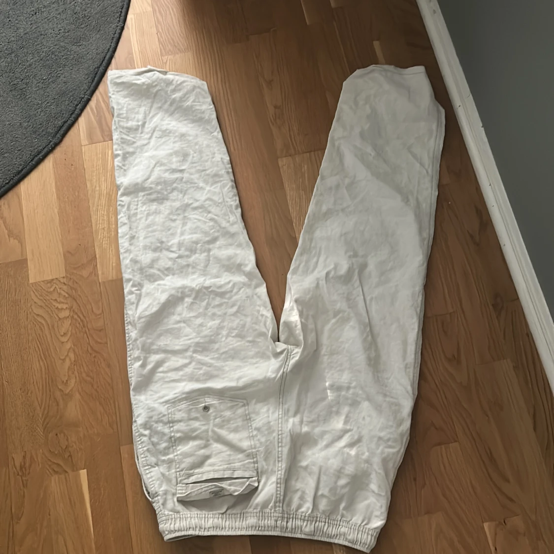 Vita linnebyxor från Zara, stl 164 - 1