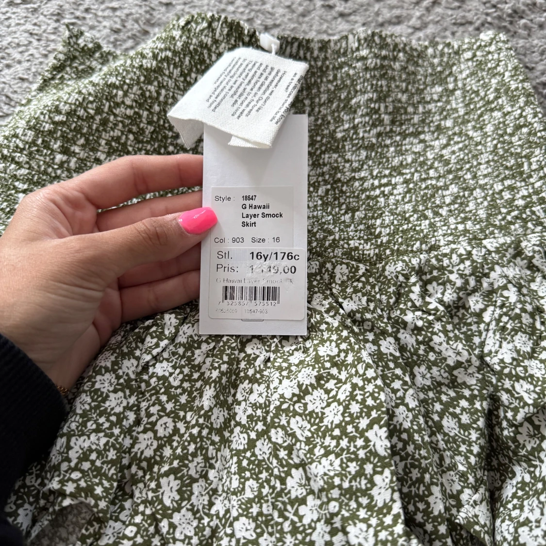 Grön blommig volangkjol Designers Remix - 1