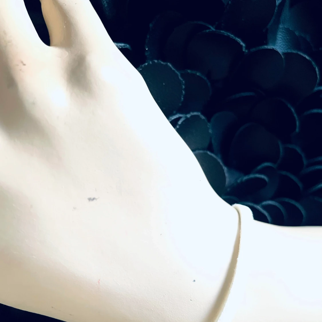 Made by prisförslag- Vitt smalt mocka armband - 3