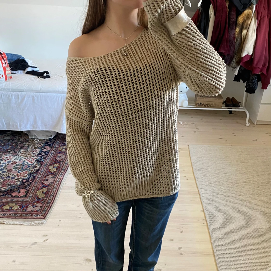 Virkad oversize tröja  - 1