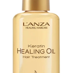 L'ANZA Keratin Healing Oil Hair Treatment - L'ANZA Keratin Healing Oil Hair Treatment är en lyxig hårolja som stärker och återfuktar håret. Den innehåller keratin och är perfekt för att ge håret glans och mjukhet. Flaskan har en elegant design med guldlock. Helt oanvänd 