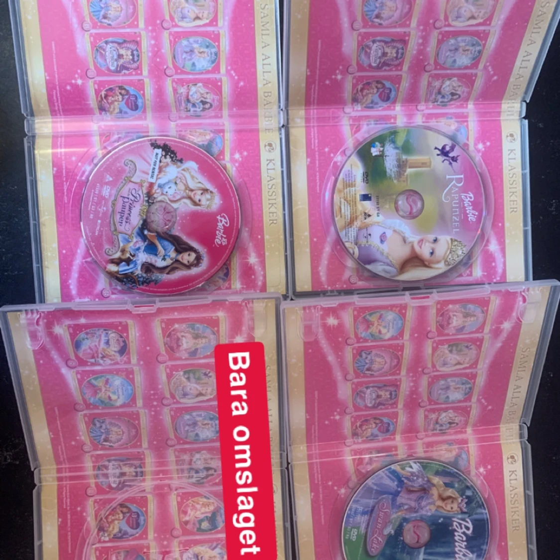 Barbie film rapunzel, svansjön, prinsessan & tiggarflickan, tummelisa (bara fodral) - 2