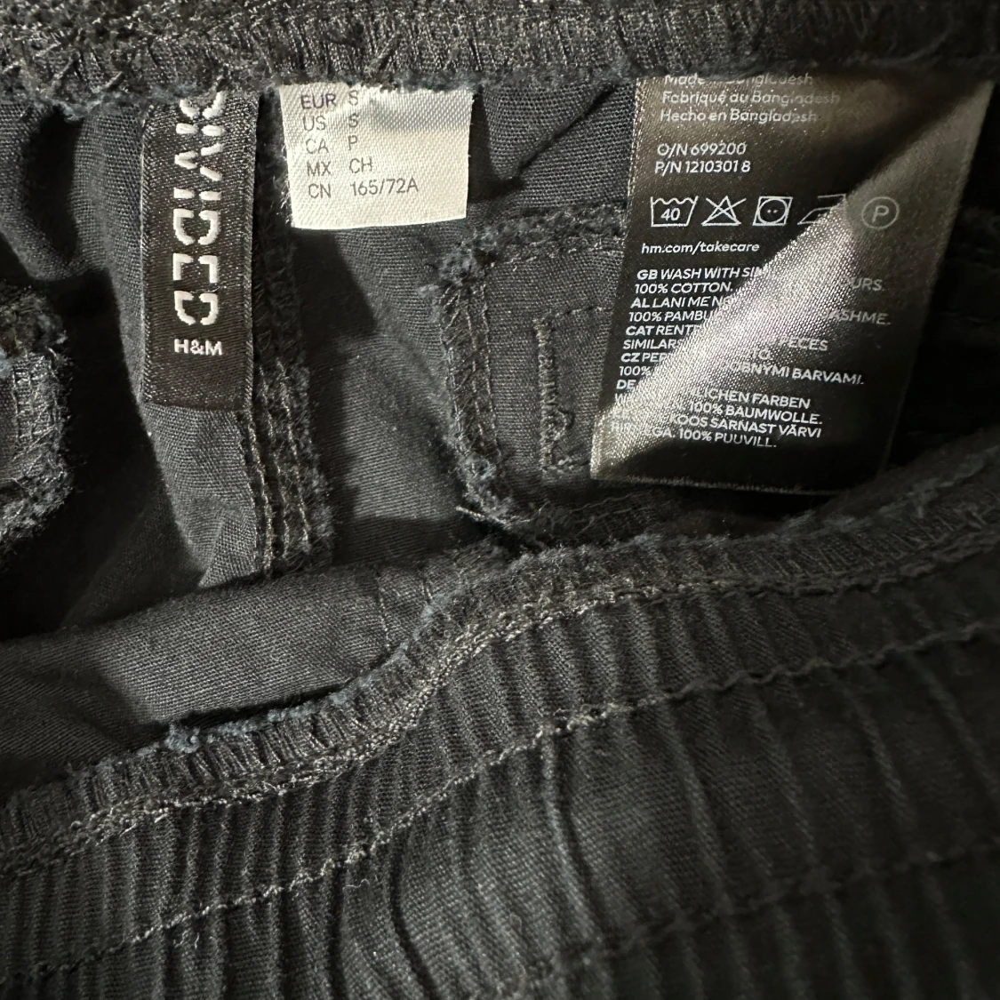 Svarta cargopants med dragsko - 4