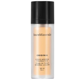 bareMinerals Liquid Mineral Foundation - Flytande foundation från bareMinerals. Färg light 08. Ger en naturlig finish och innehåller SPF 20. Perfekt för dig som vill ha en lätt och jämn bas med mineralingredienser. Helt ny, endast testat färgen. Nypris 400 kr. 