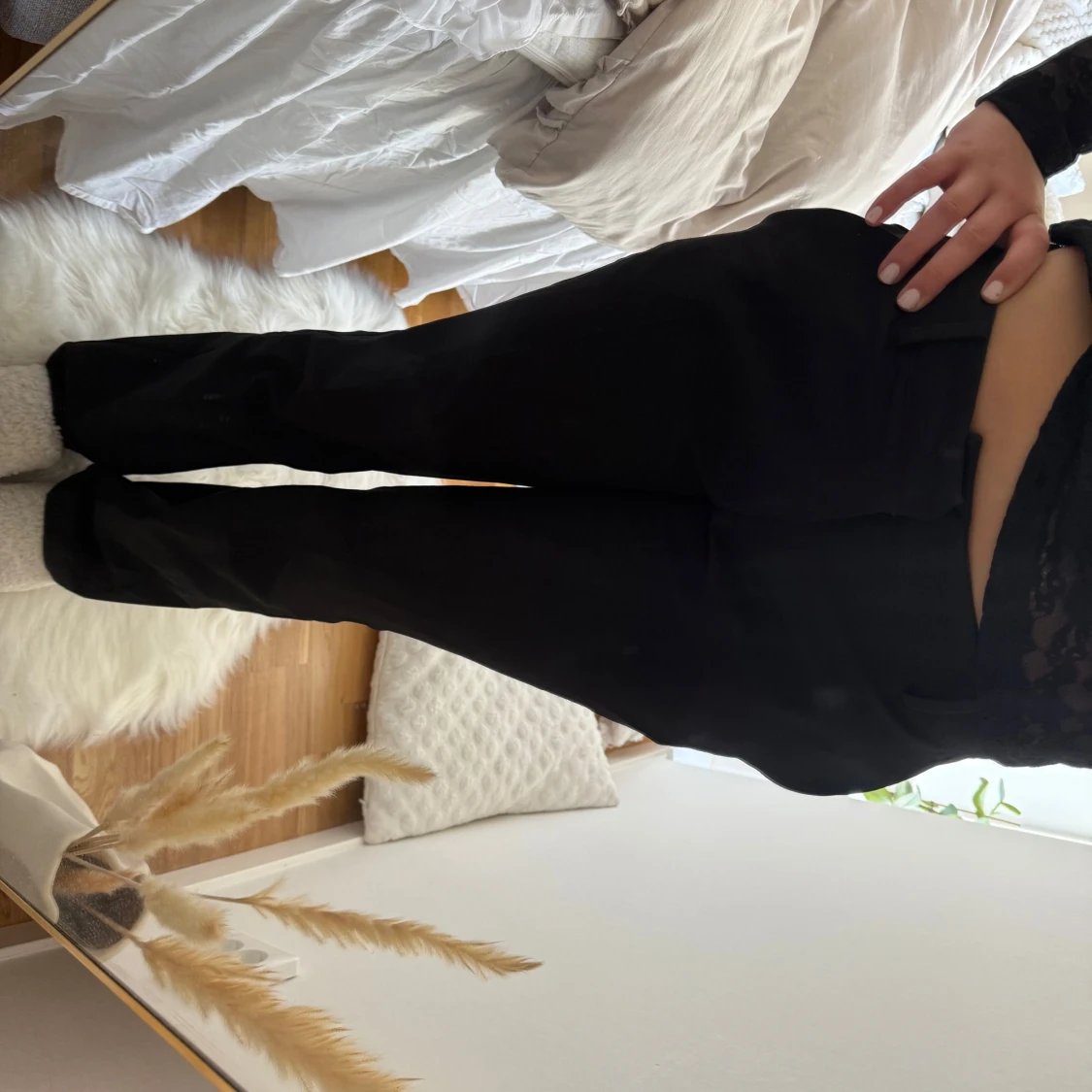 Svarta kostymbyxor med bootcut - 2